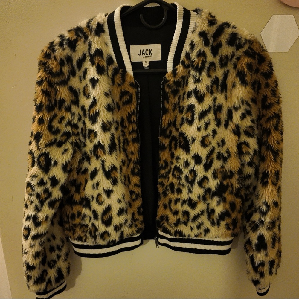 Jack by BB DAKOTA Leopard Print Faux Fur Jacket